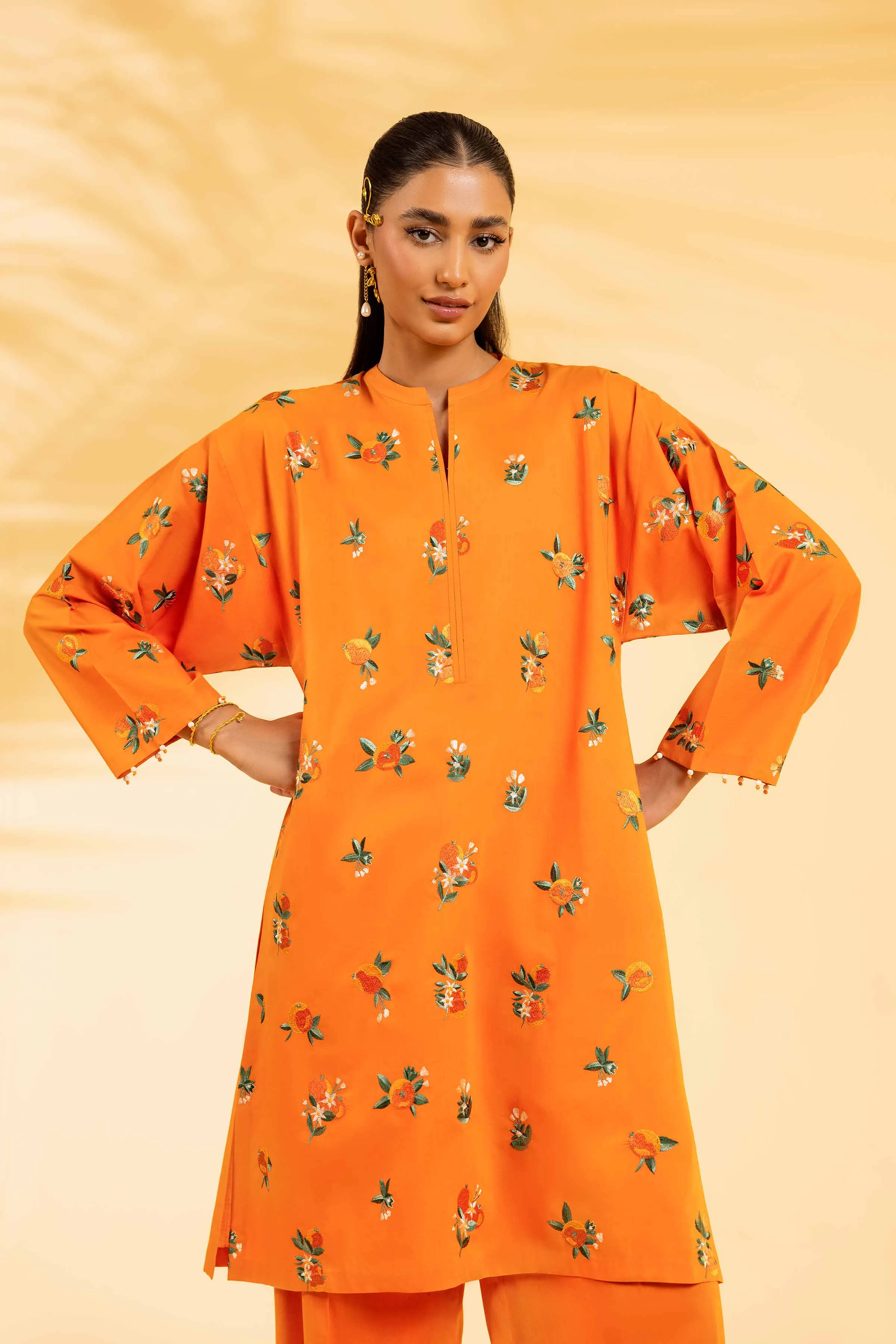 2 Piece - Dyed Embroidered Suit - 42401057