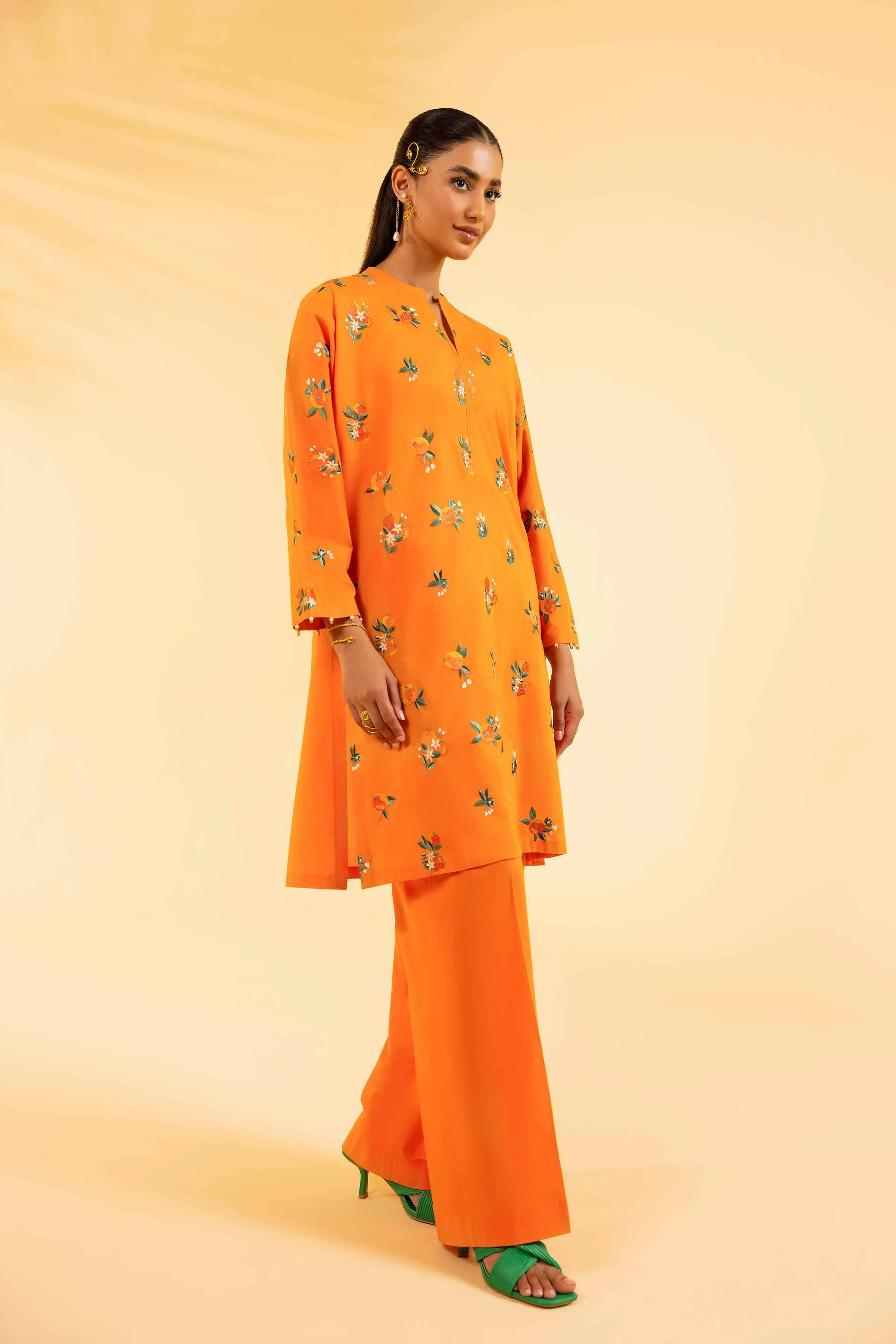 2 Piece - Dyed Embroidered Suit - 42401057