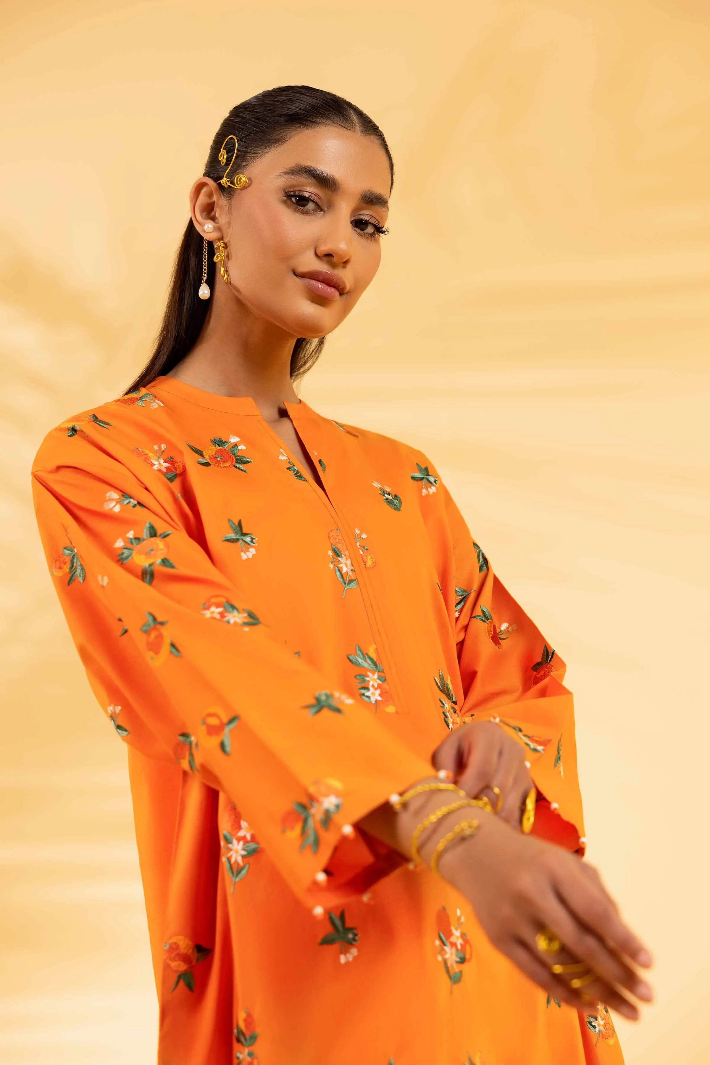 2 Piece - Dyed Embroidered Suit - 42401057