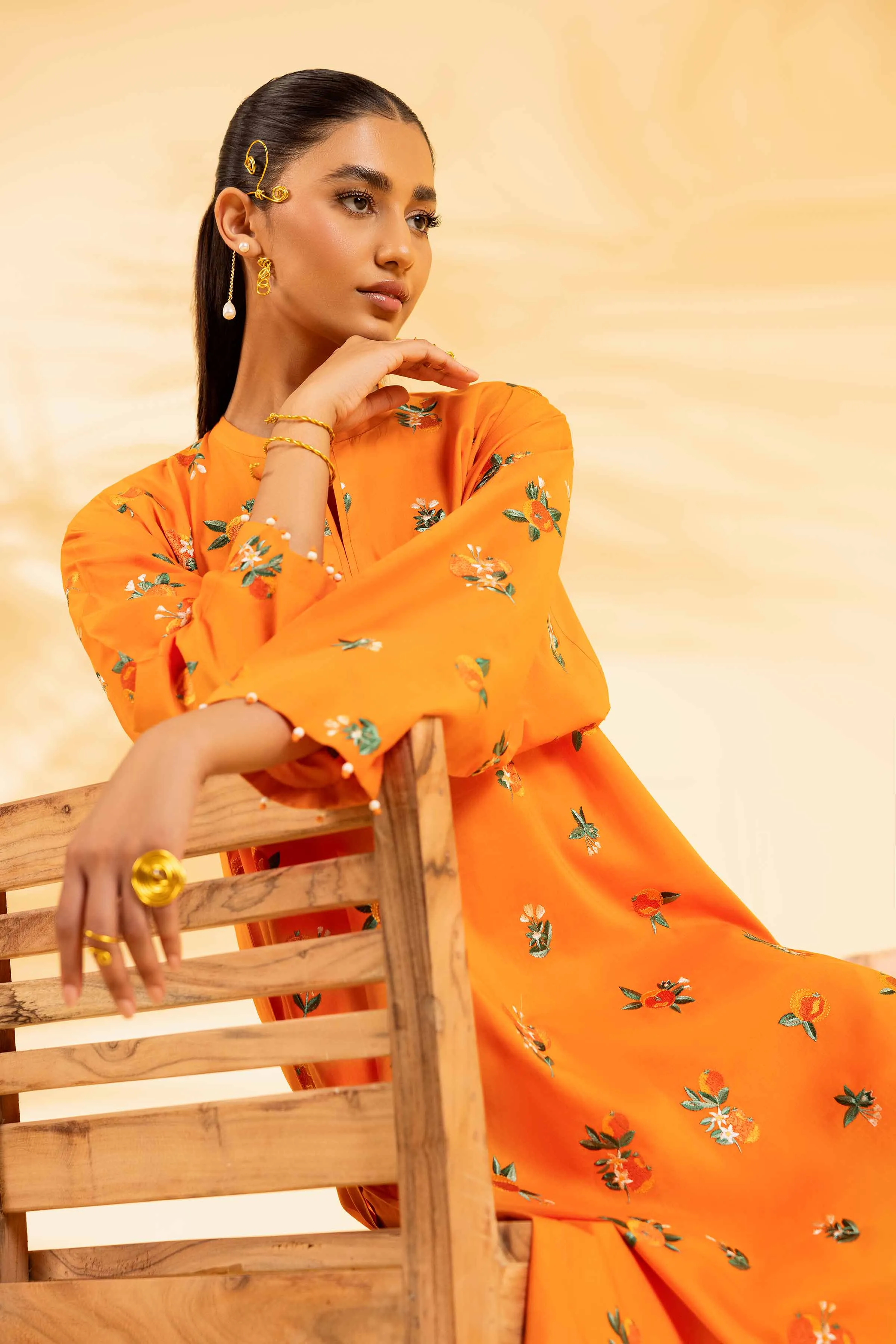 2 Piece - Dyed Embroidered Suit - 42401057