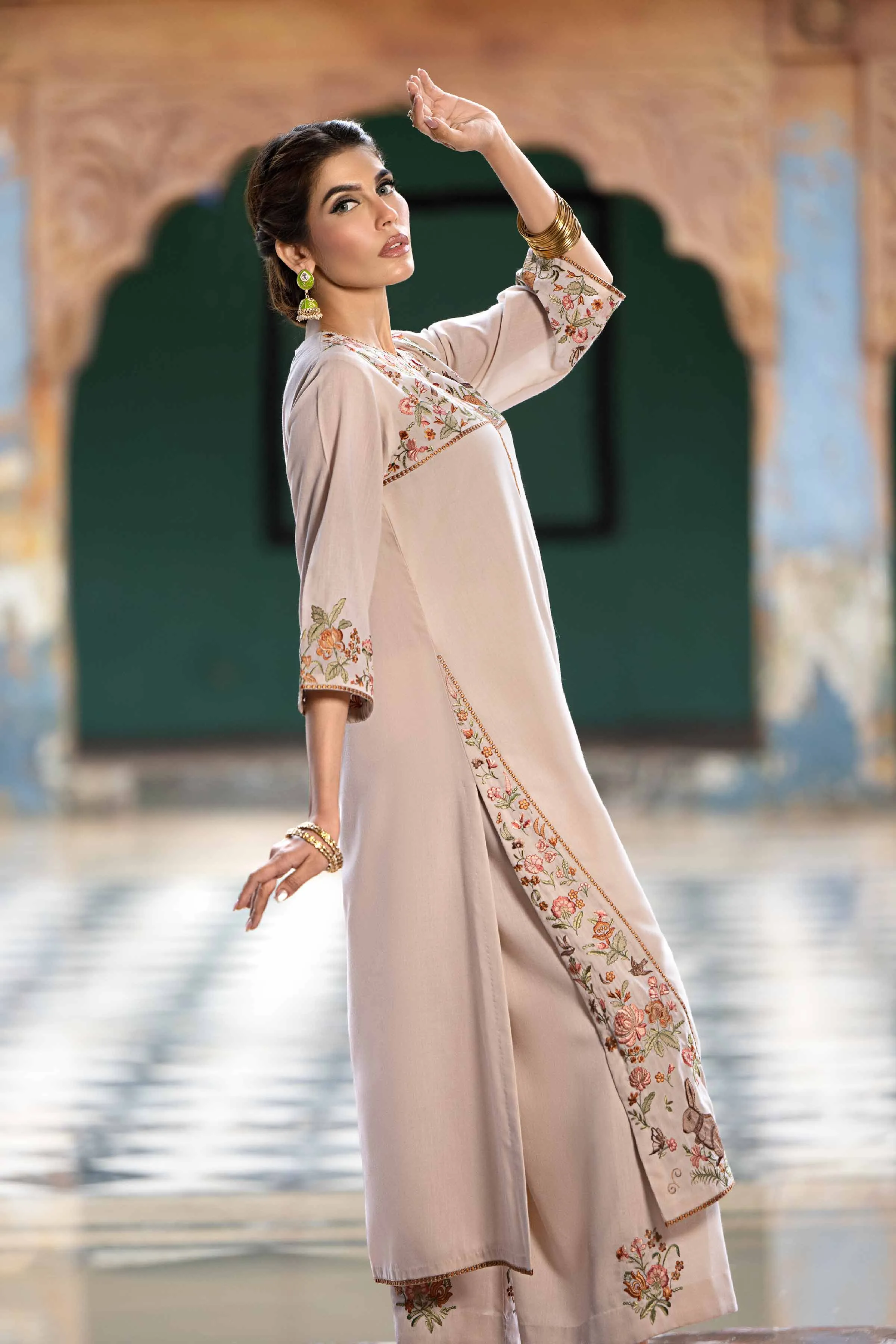 2 Piece - Embroidered Suit - KFE23-97