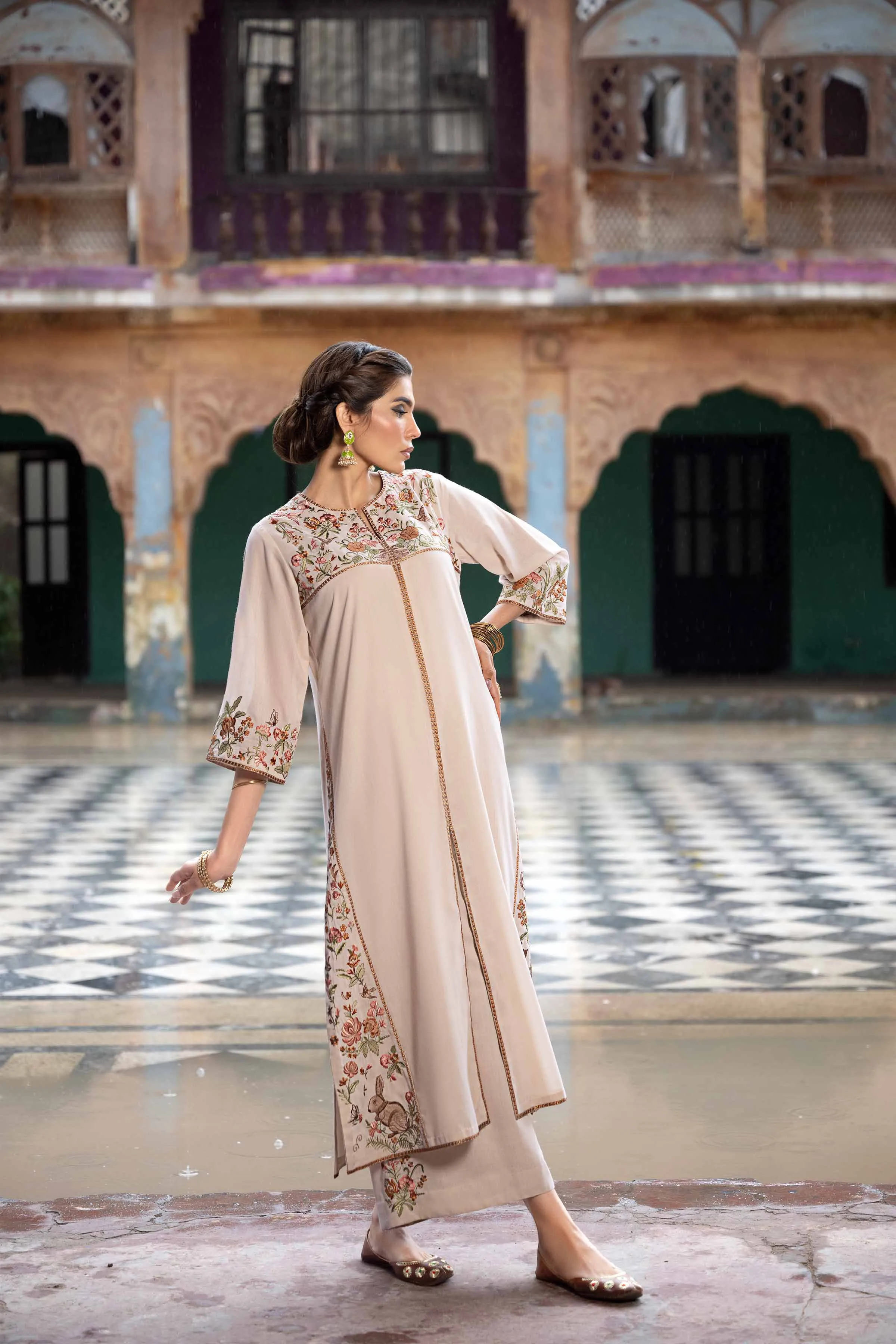 2 Piece - Embroidered Suit - KFE23-97