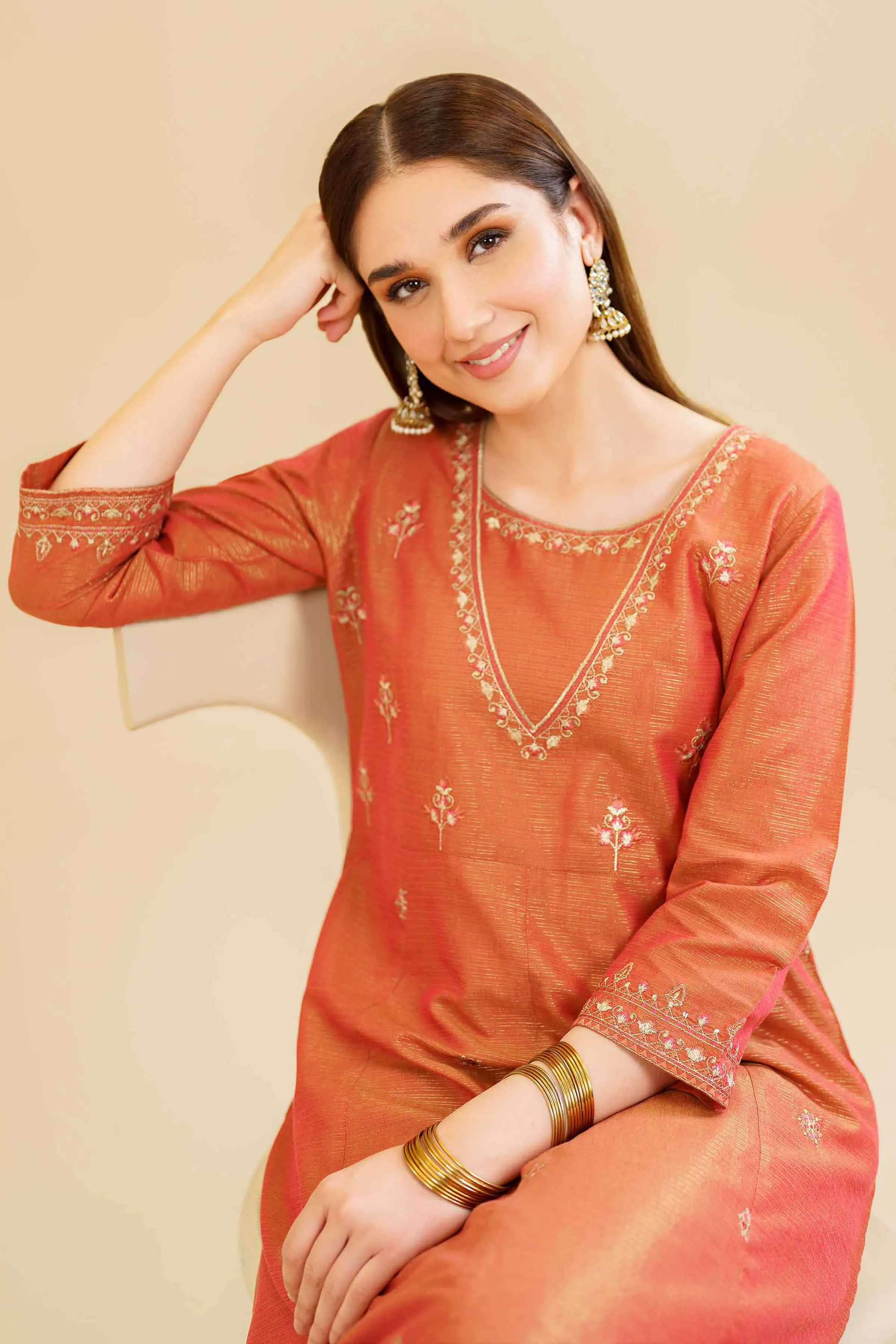 2 Piece - Embroidered Suit - KFE24-99