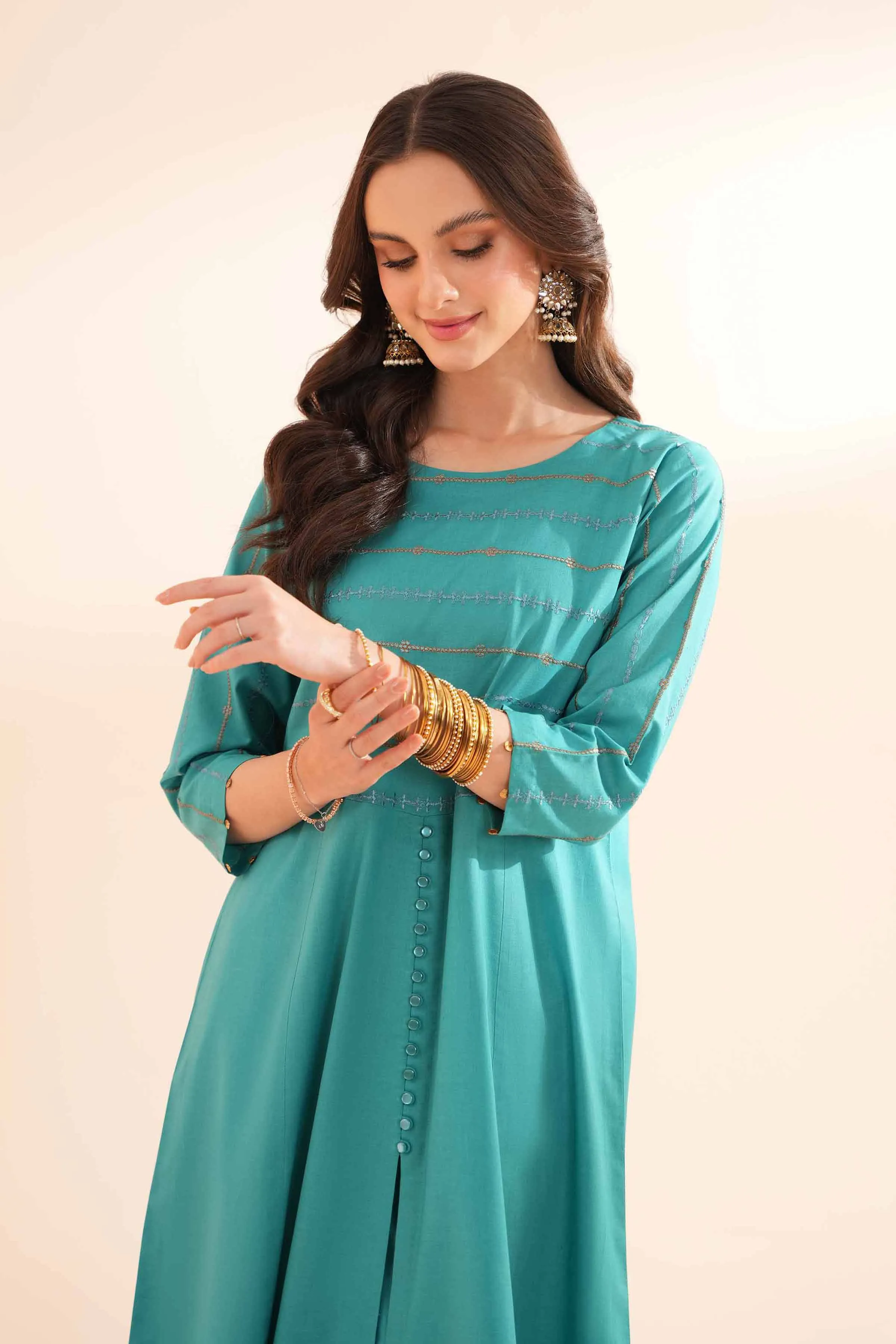 2 Piece - Embroidered Suit - KPE24-06