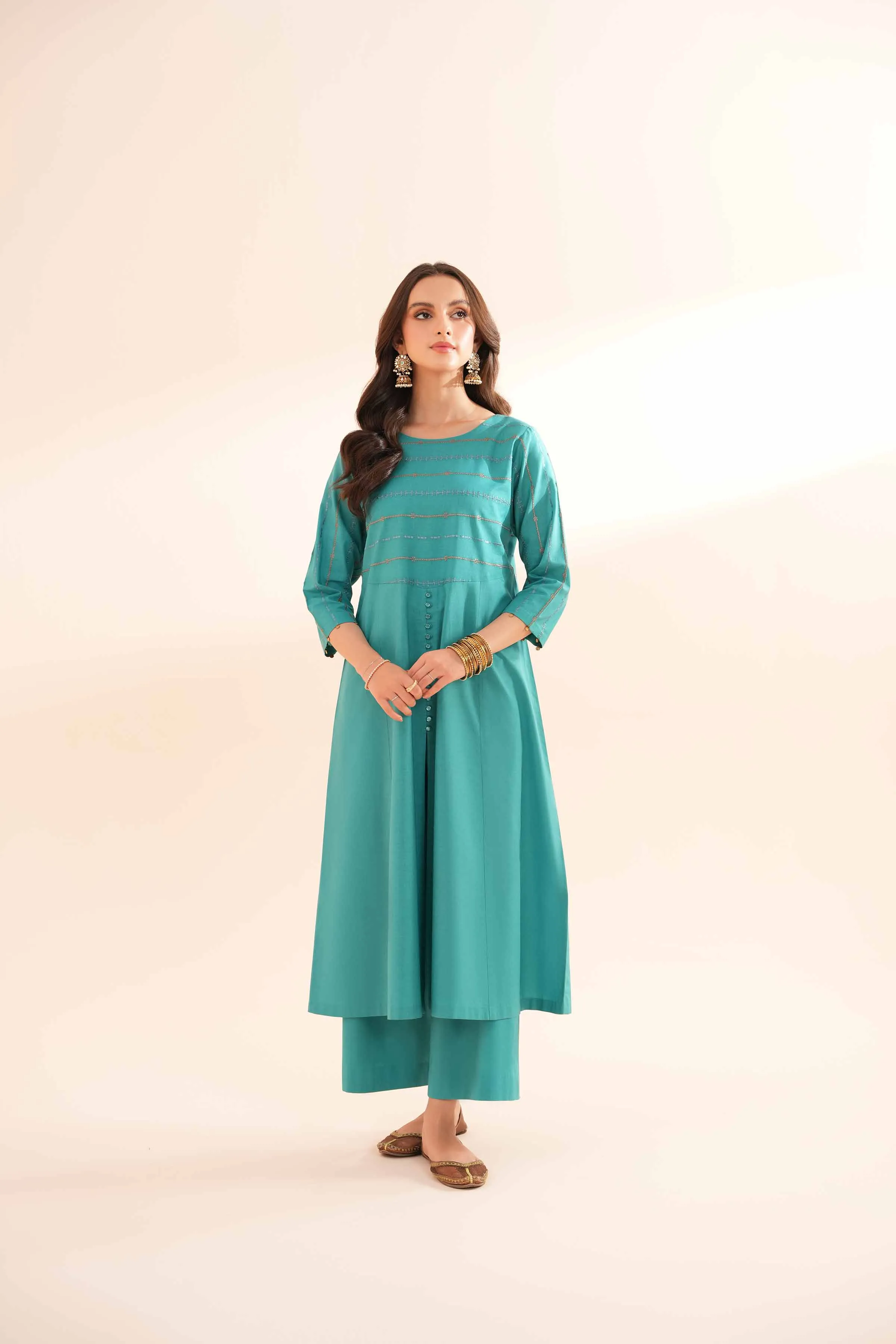 2 Piece - Embroidered Suit - KPE24-06