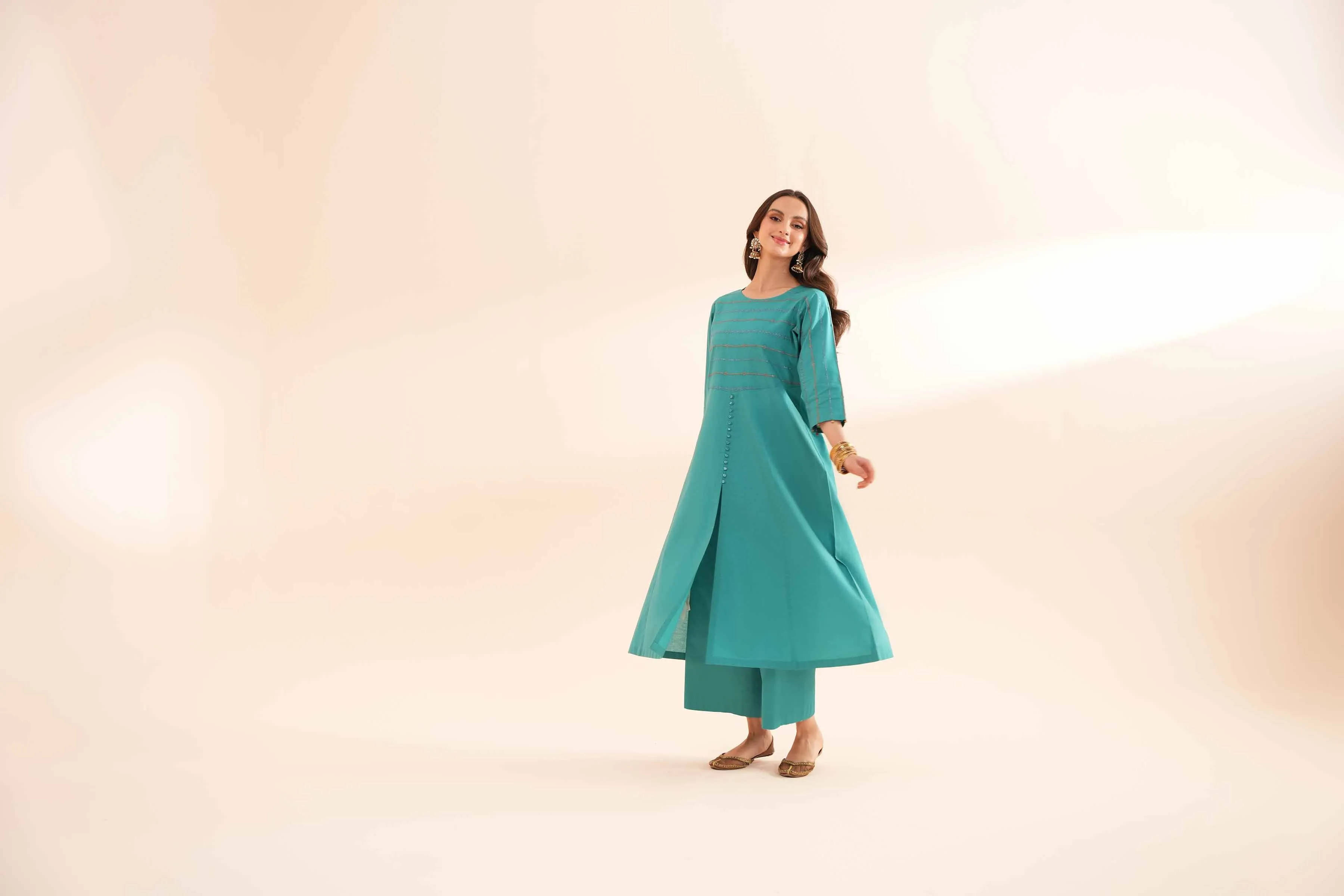 2 Piece - Embroidered Suit - KPE24-06