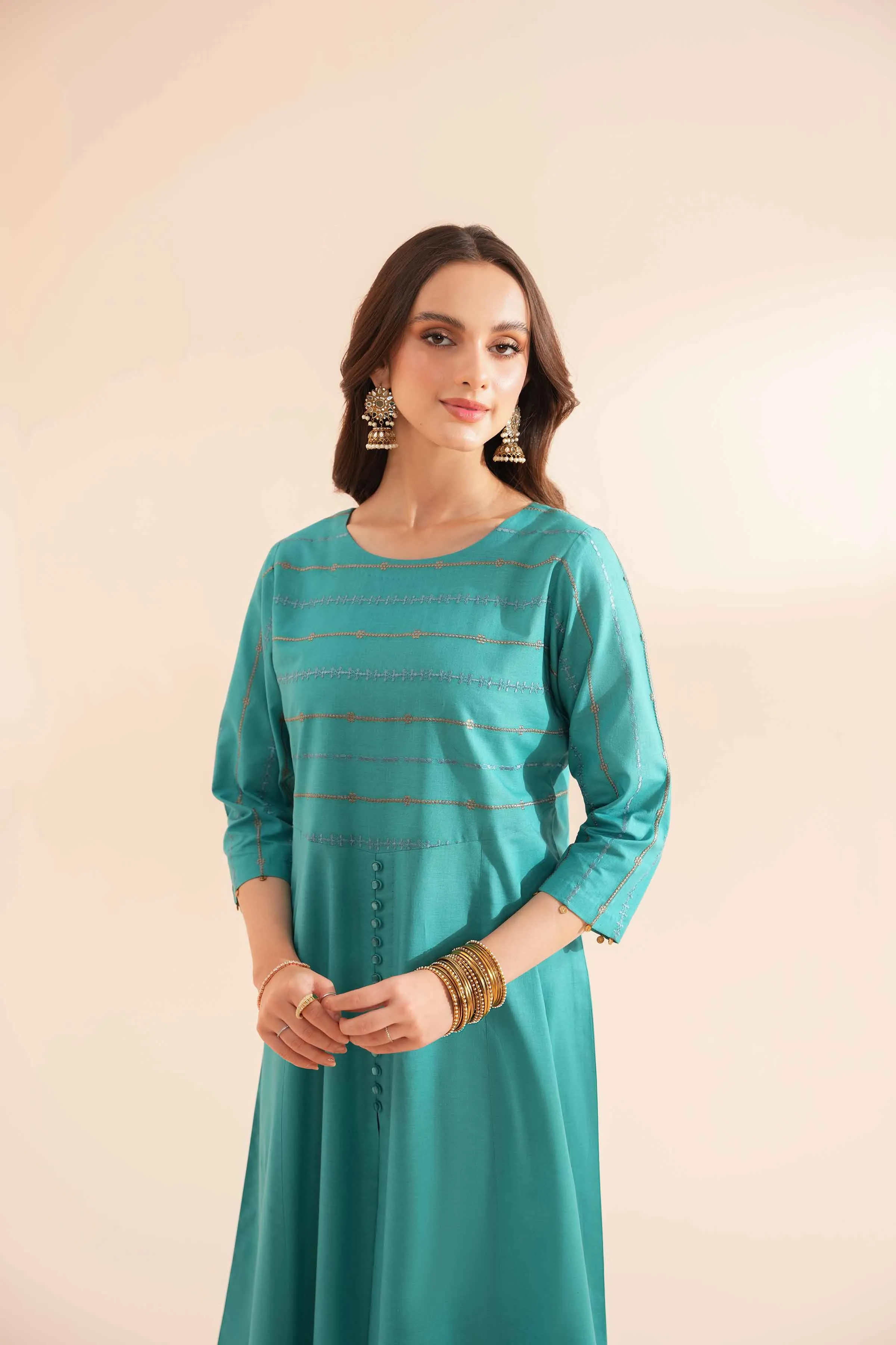 2 Piece - Embroidered Suit - KPE24-06