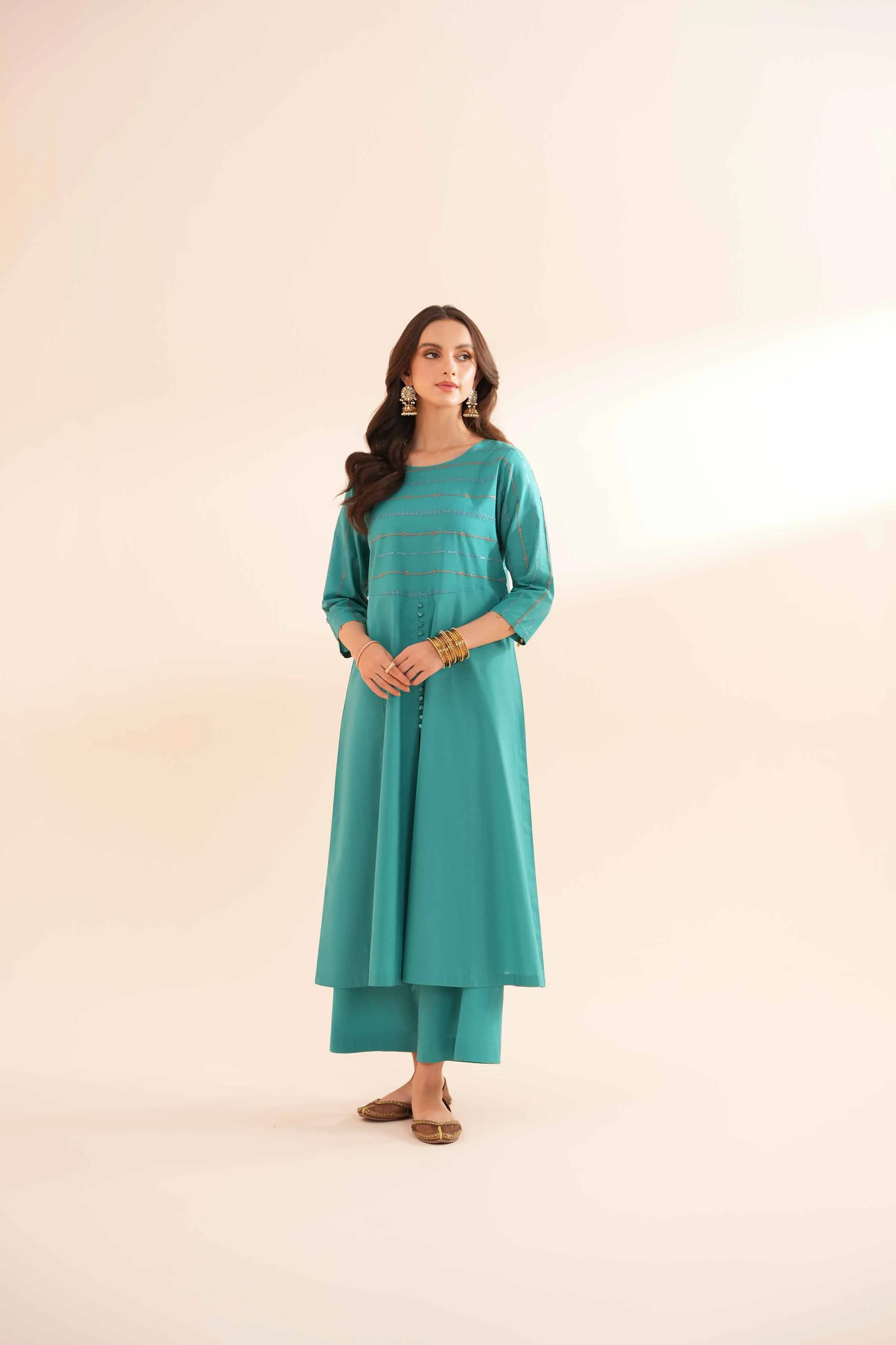 2 Piece - Embroidered Suit - KPE24-06