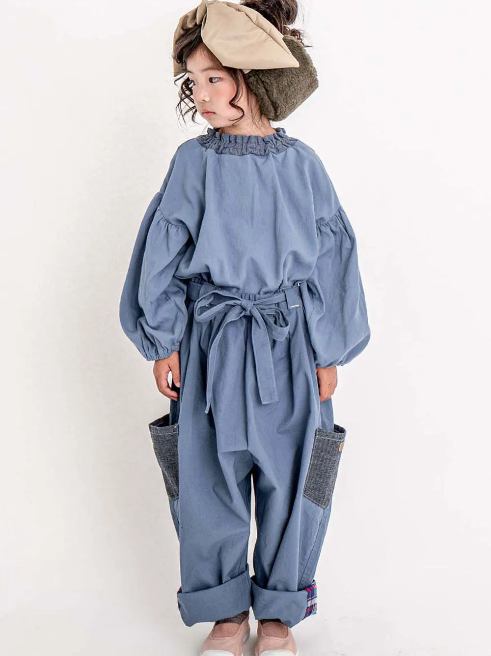 2-Way Blue Overalls Pants