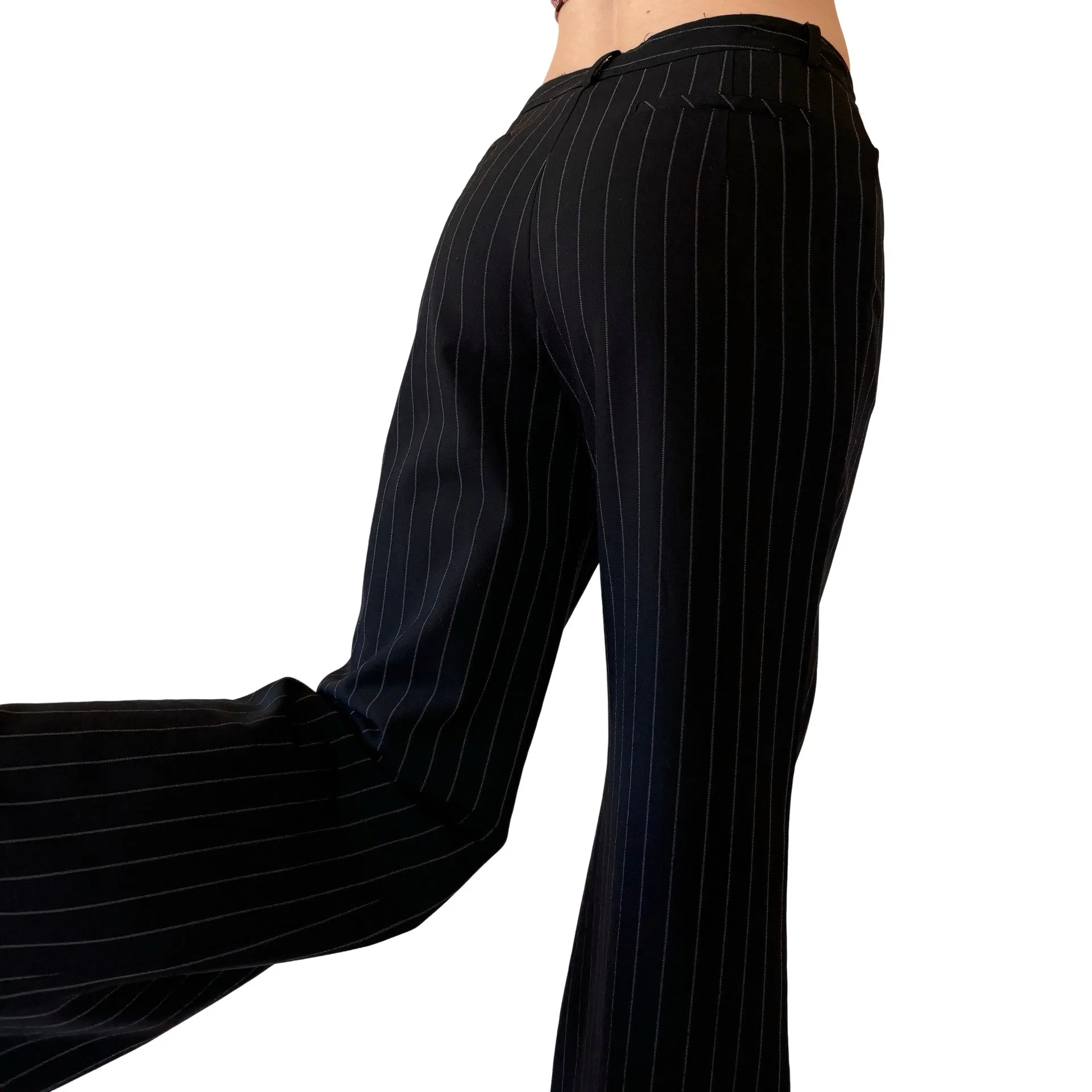 2000s Corpcore Pinstripe Flares (S)