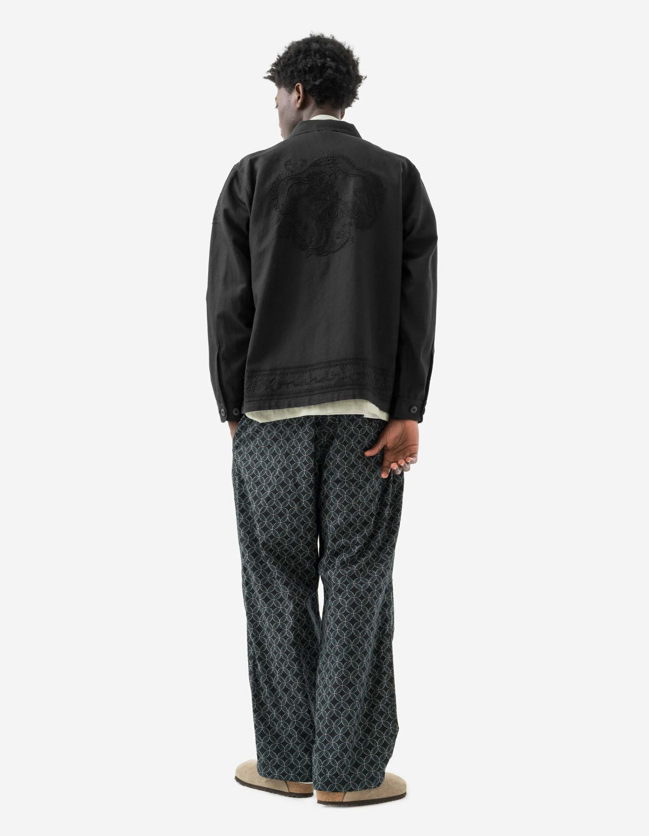 5208 Wagara Asym Loose Track Pants Black