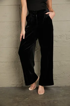 6 Classy Velvet High Waist Pants