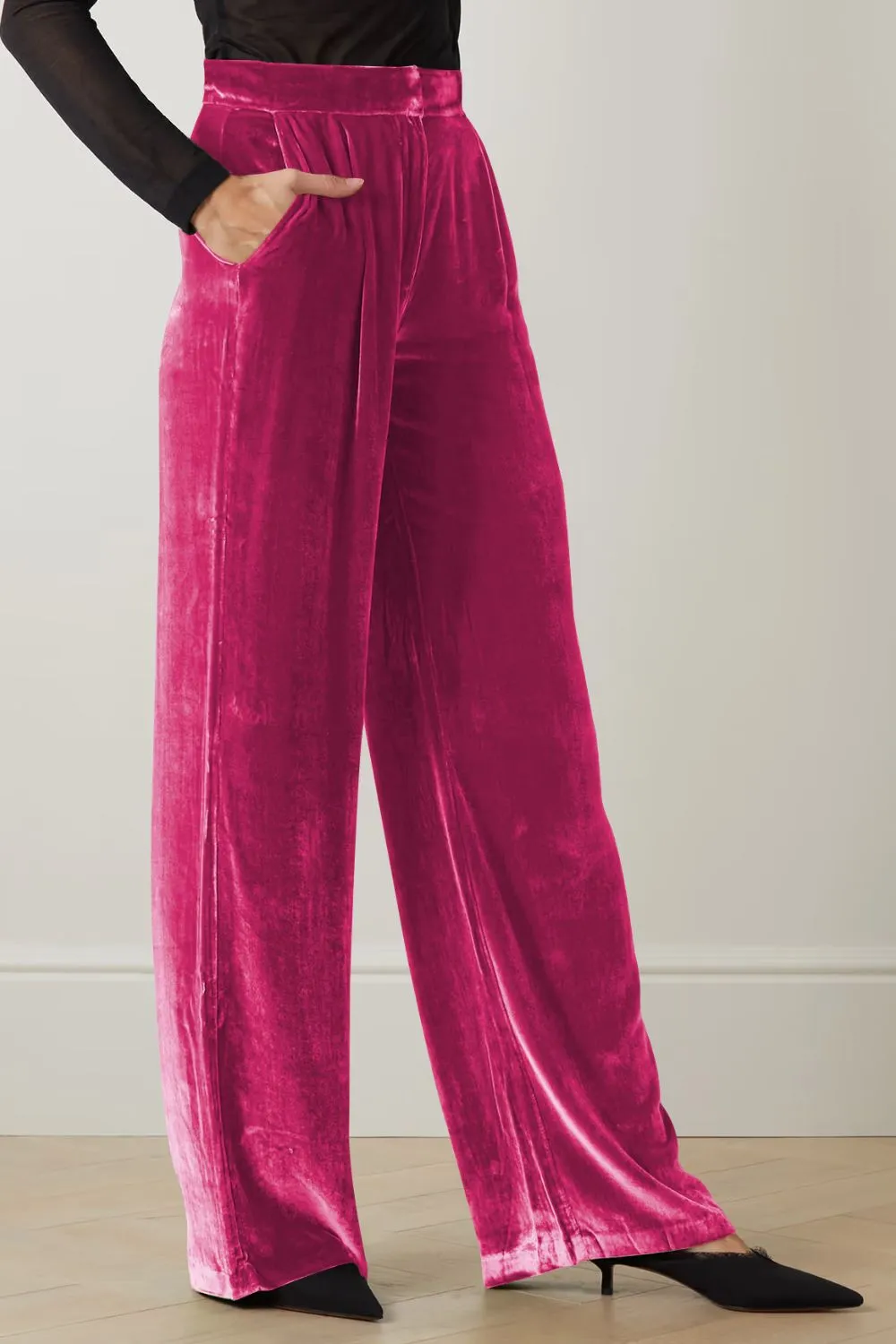 6 Classy Velvet High Waist Pants