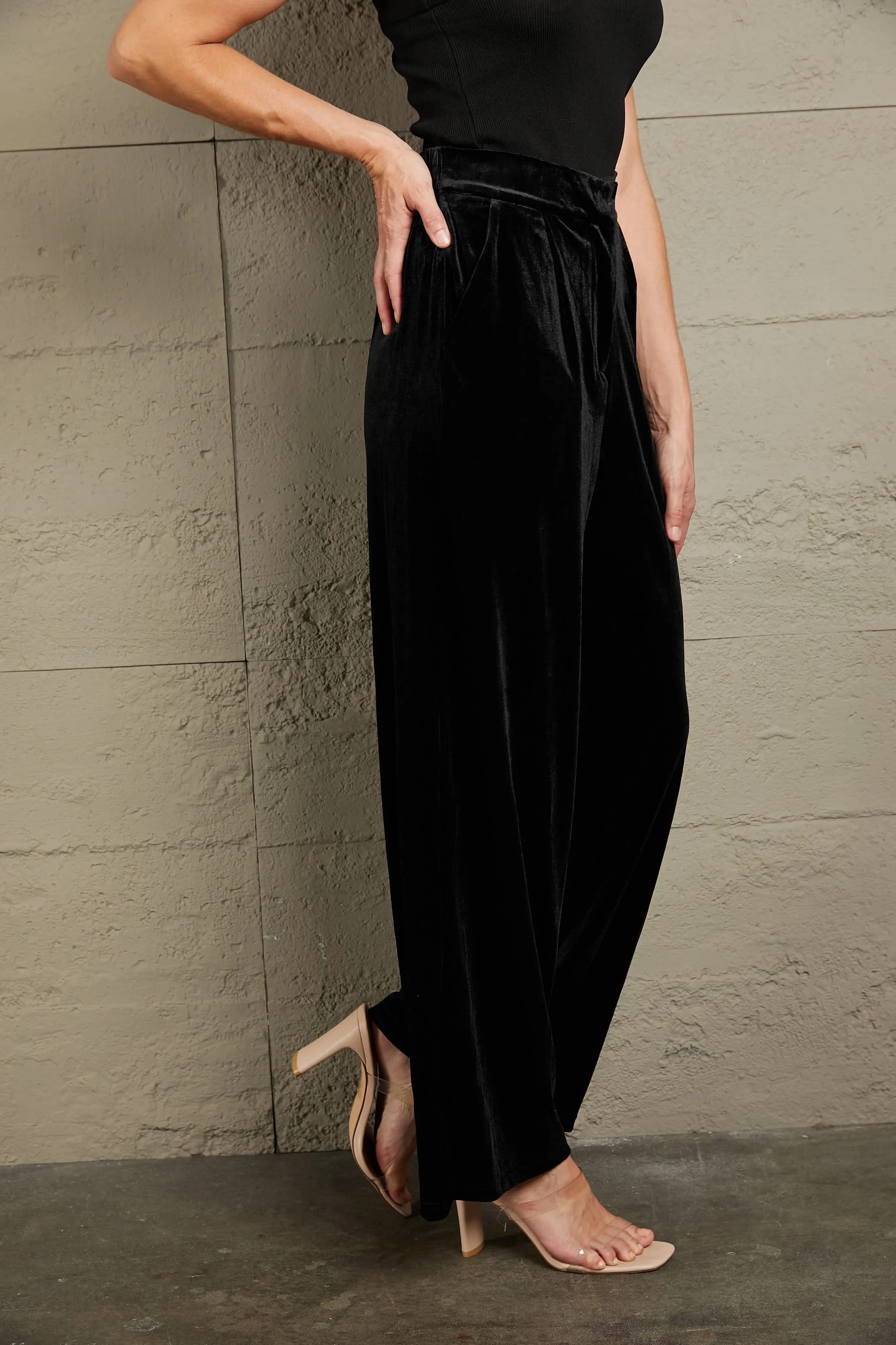 6 Classy Velvet High Waist Pants