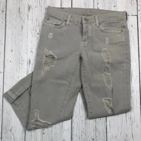 7 for all mankind grey distressed jeans - Hers XS/24