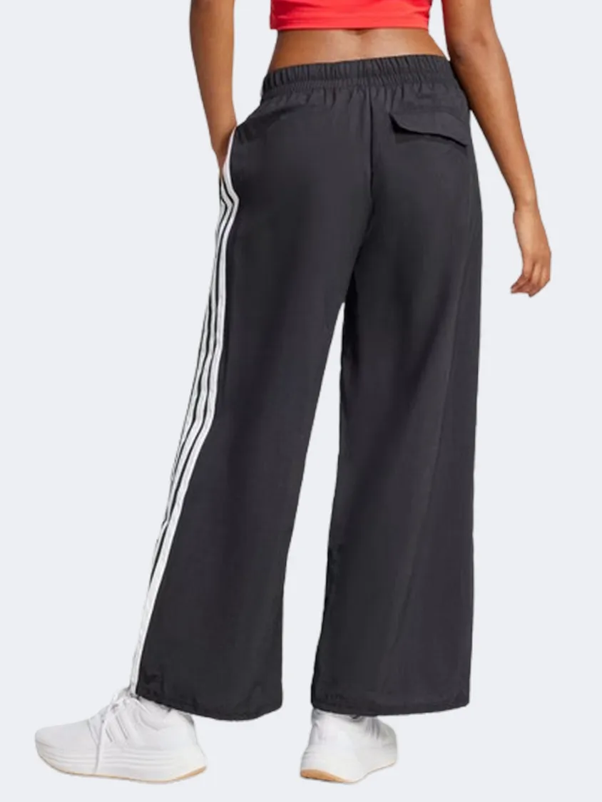Adidas Essentials 3 Stripes Lifestyle Woven Parachute Women Sportswear Pant Black/White