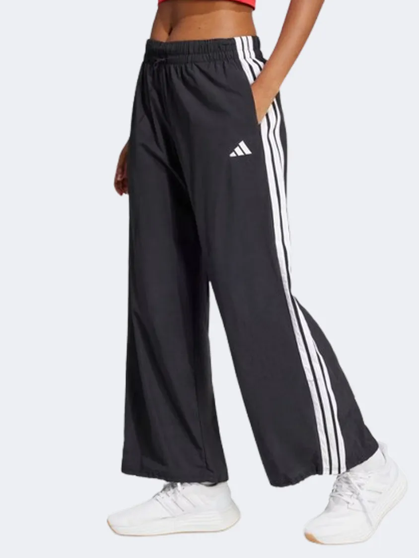 Adidas Essentials 3 Stripes Lifestyle Woven Parachute Women Sportswear Pant Black/White