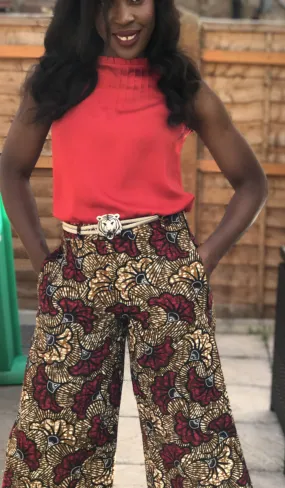 African Ankara Print Women Calf-Length 3/4 Pants