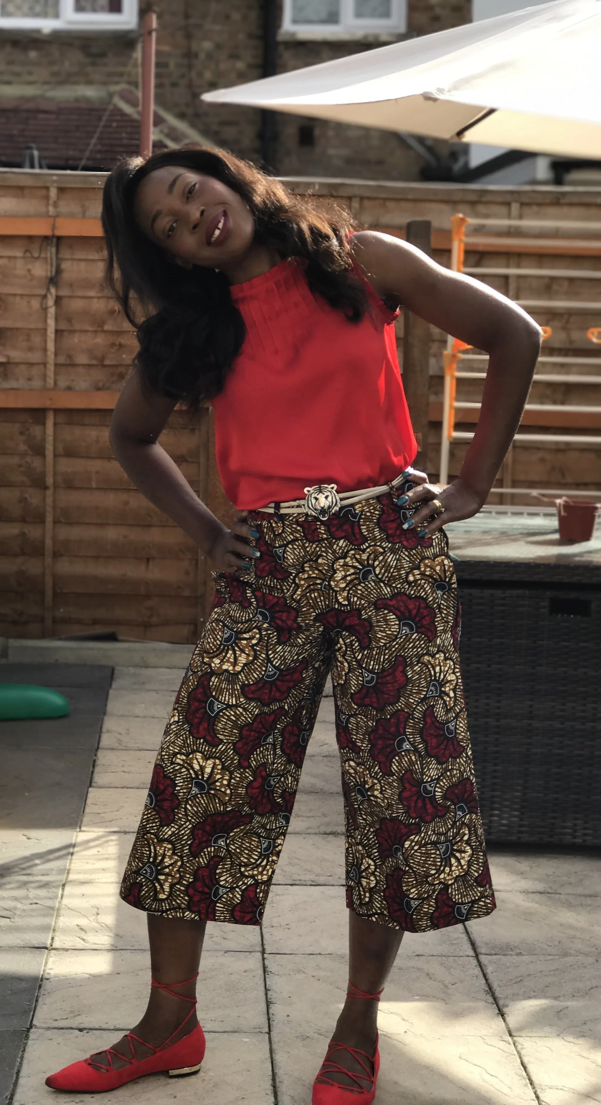 African Ankara Print Women Calf-Length 3/4 Pants