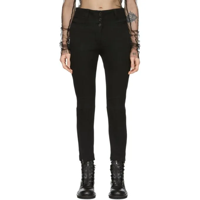Ann Demeulemeester Black Seam Detail Trousers
