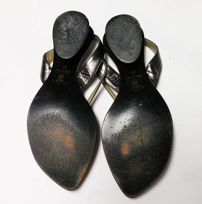 *AUTHENTIC YVES SAINT LAURENT CHUNKY RHINESTONE SANDALS