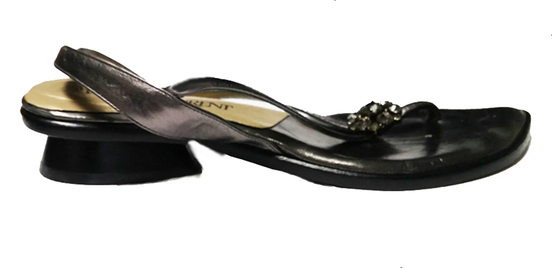 *AUTHENTIC YVES SAINT LAURENT CHUNKY RHINESTONE SANDALS