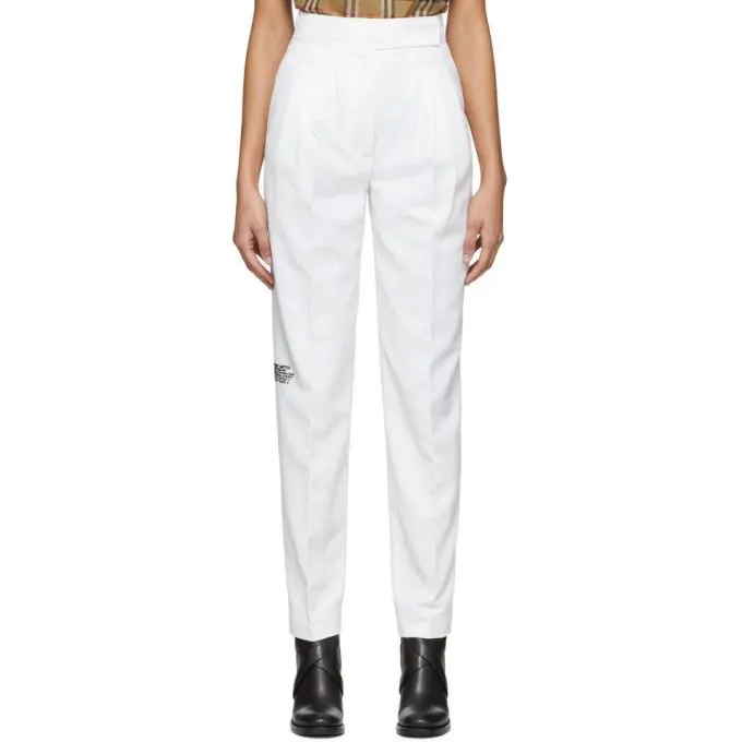 Burberry White Marleigh Trousers