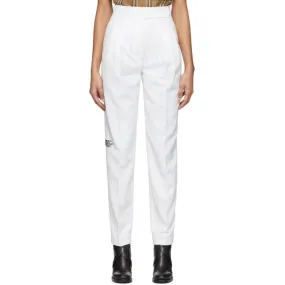 Burberry White Marleigh Trousers