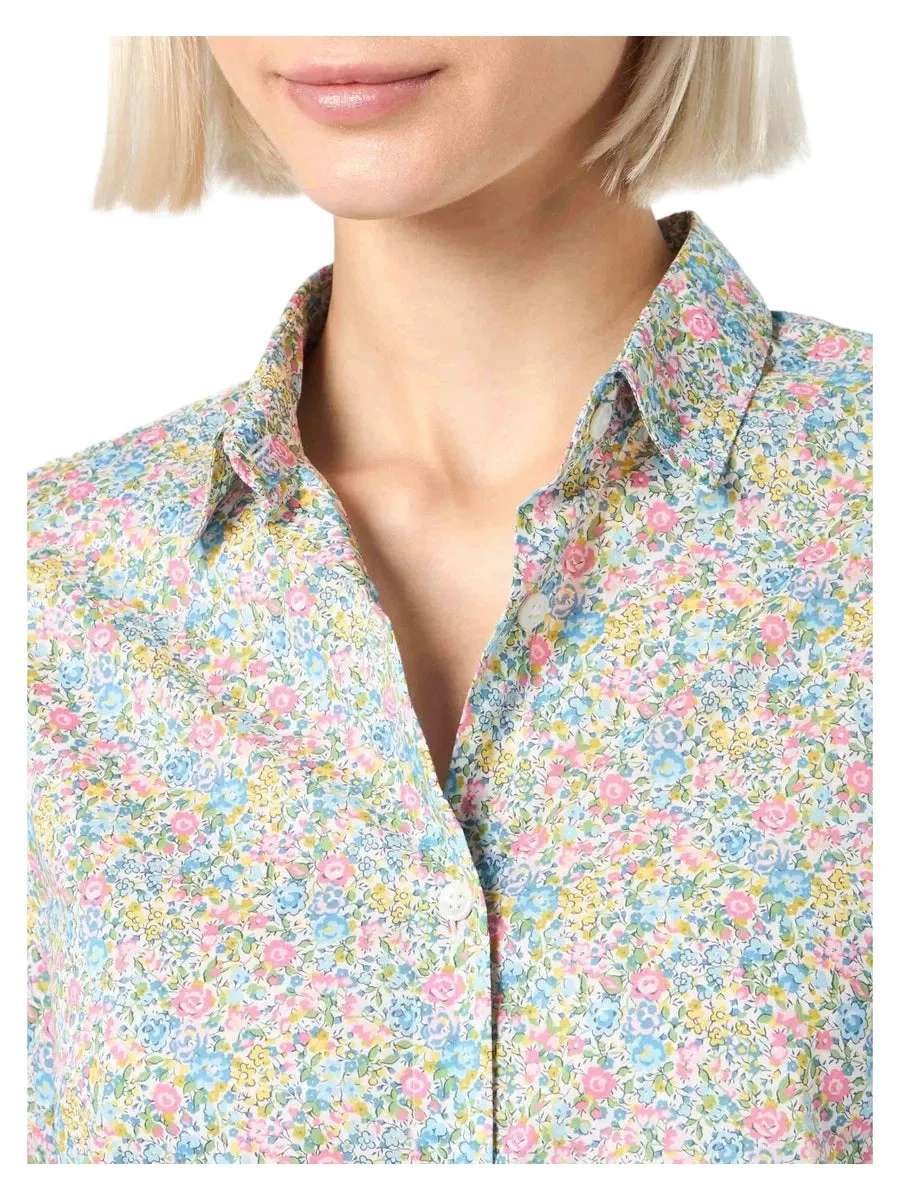 Camicia Oversize Brigitte in Cotone con Stampa Emma & Georgina