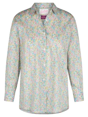 Camicia Oversize Brigitte in Cotone con Stampa Emma & Georgina