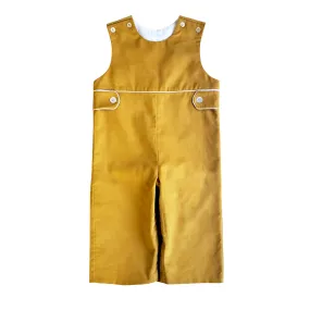 Celine and Lucas -Fall Mustard Colored Corduroy Boy Overalls