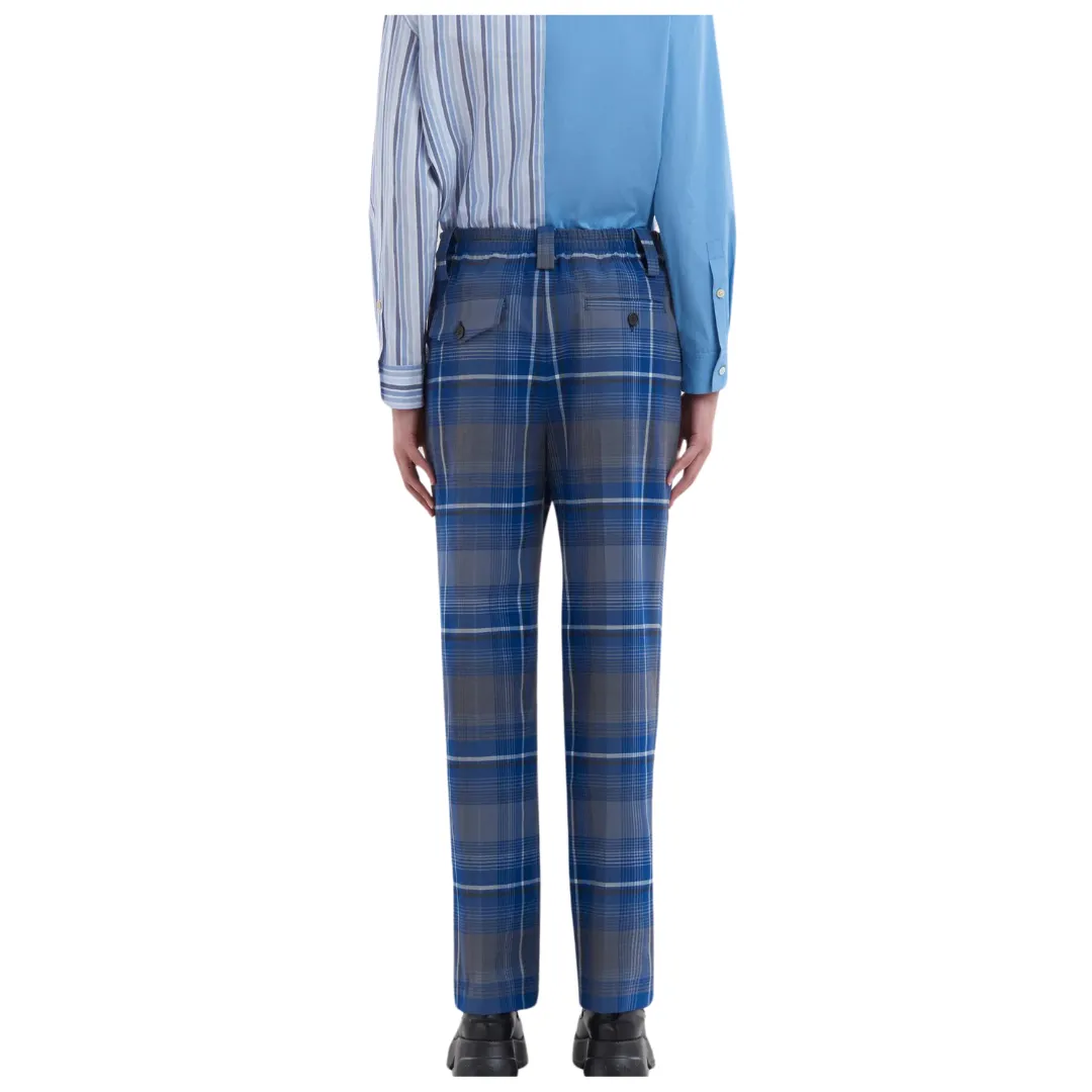 Check Print Trousers