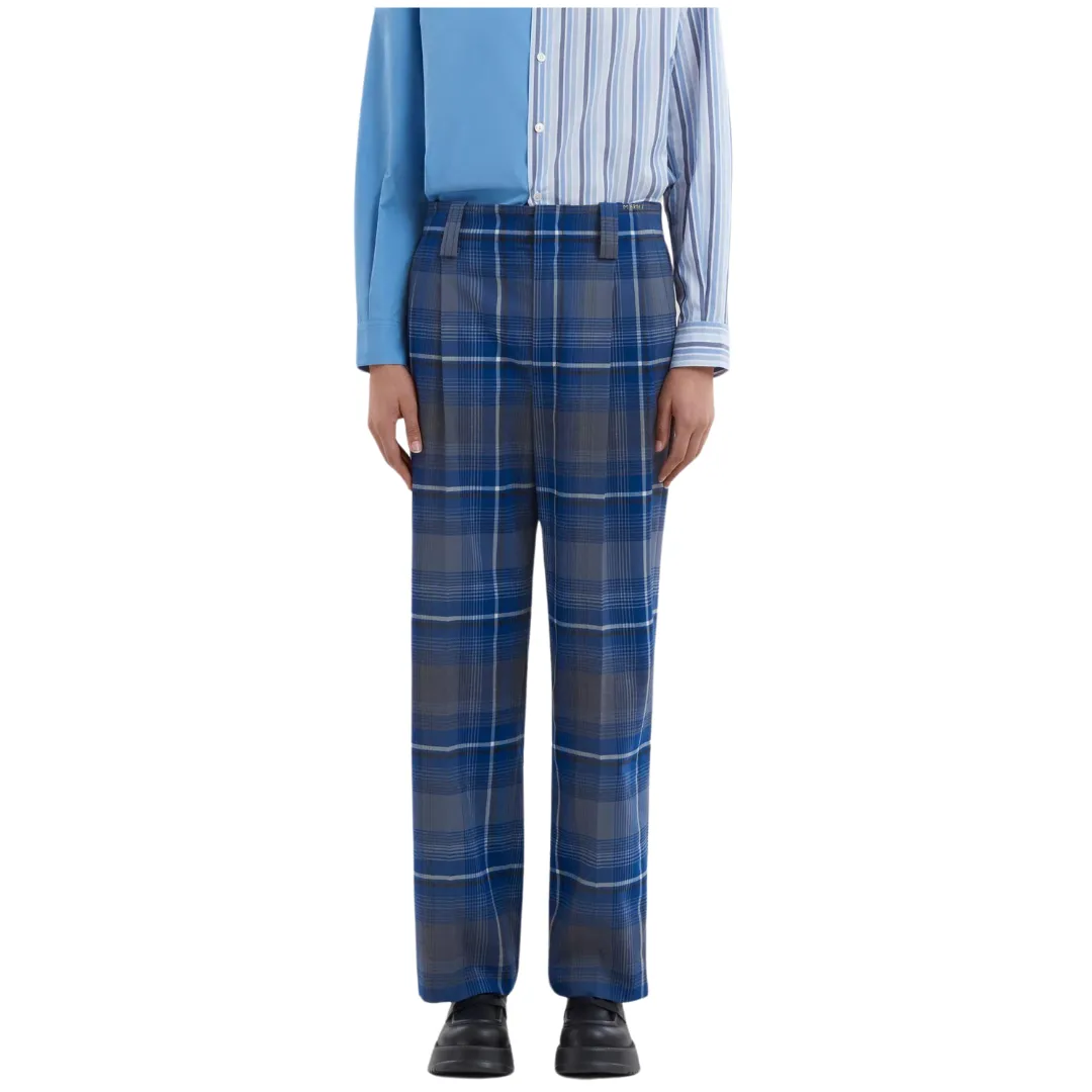 Check Print Trousers