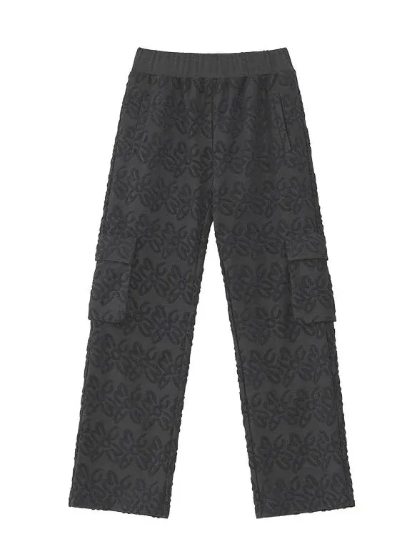Couple Original Loose Full Print Logo Pants Towel Casual Check
