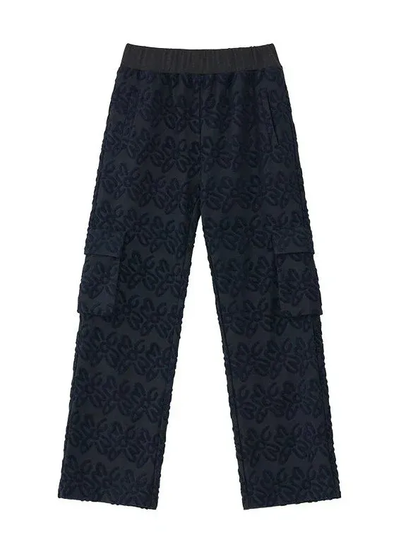 Couple Original Loose Full Print Logo Pants Towel Casual Check