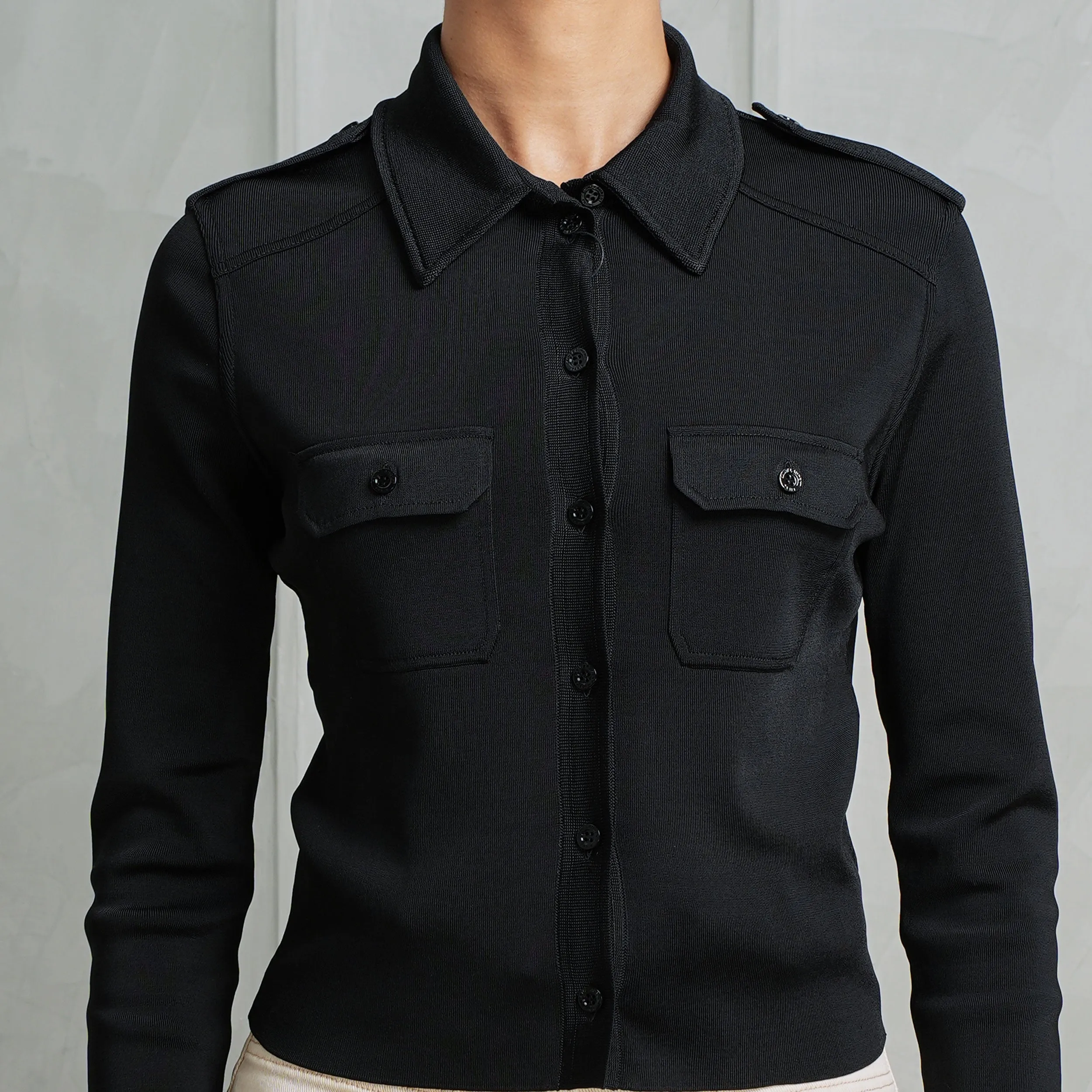 Cropped Buttoned Cardigan