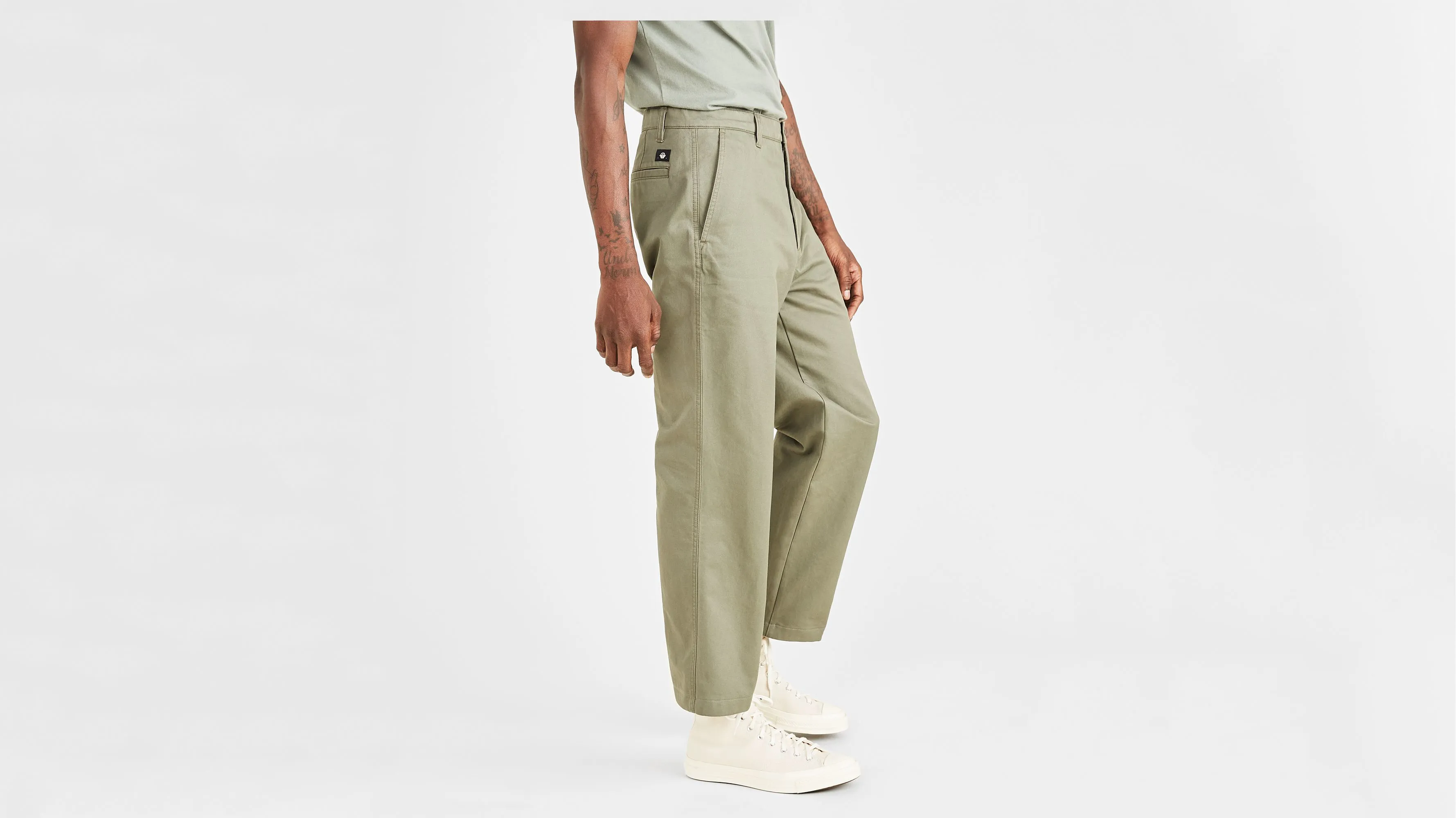 Cropped Khakis, Straight Fit