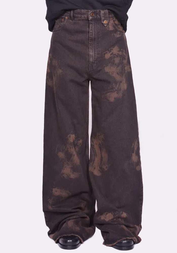 EGONLAB. AW24DN003B BAGGY DENIM PANTS BLACK (New season FW24)