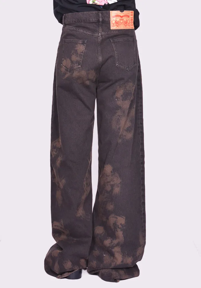 EGONLAB. AW24DN003B BAGGY DENIM PANTS BLACK (New season FW24)