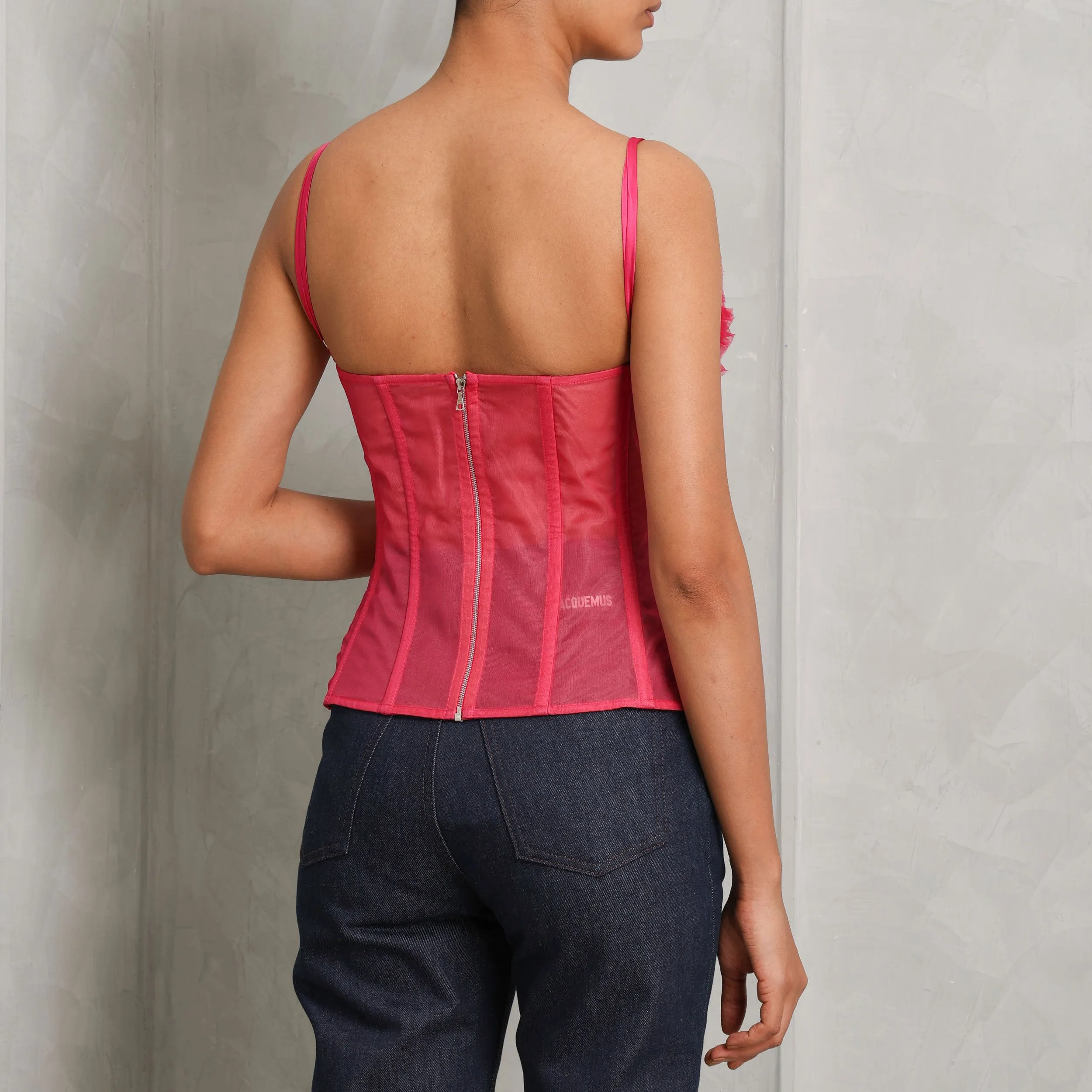 Flounced Bustier Top