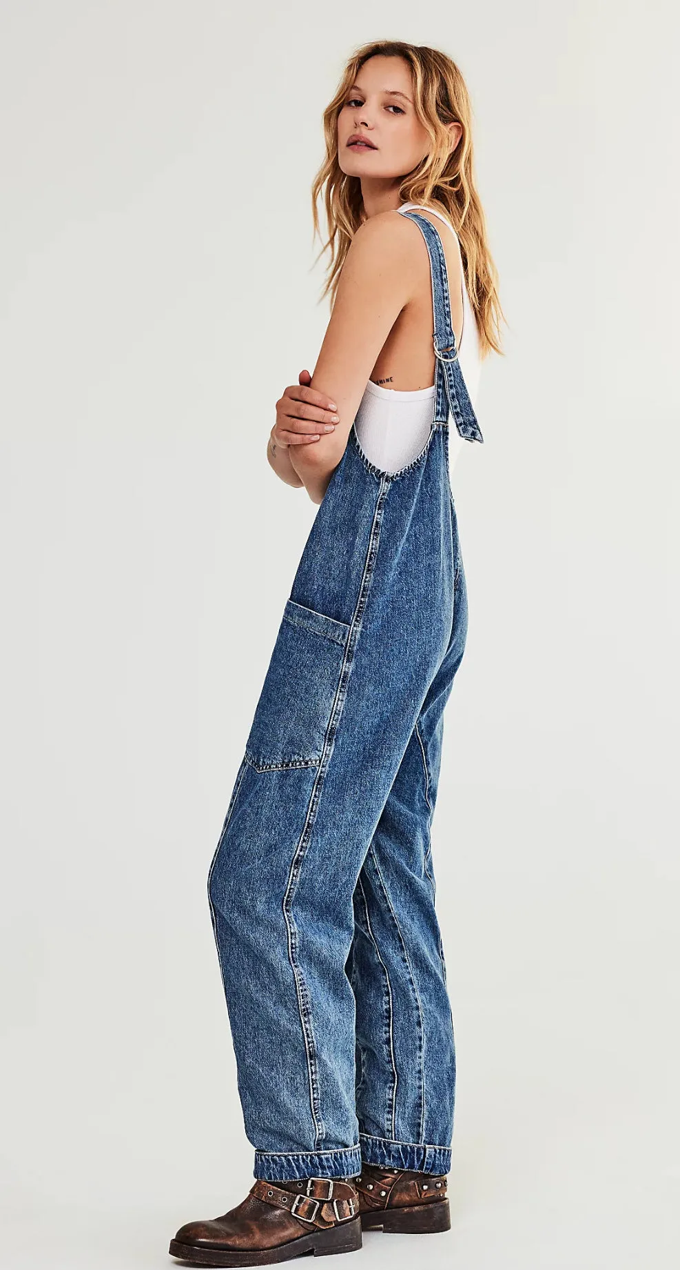 FREE PEOPLE WE THE FREE HIGH ROLLER OVERALLS
