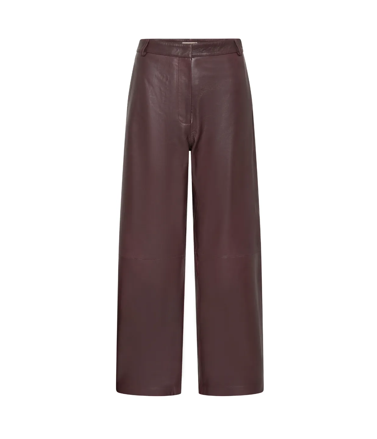 Leather Balloon Pants in Bordeaux