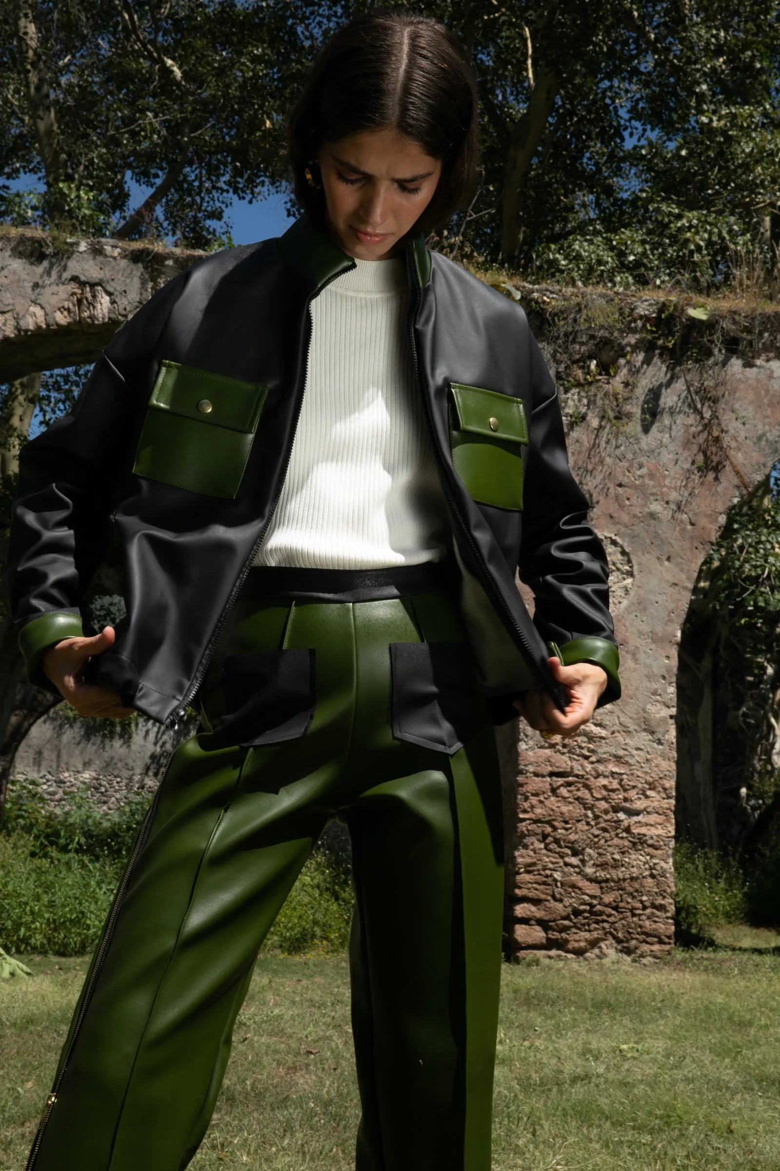 Lia Khaki Cactus Trousers