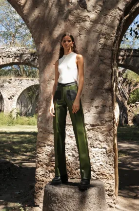 Lia Khaki Cactus Trousers
