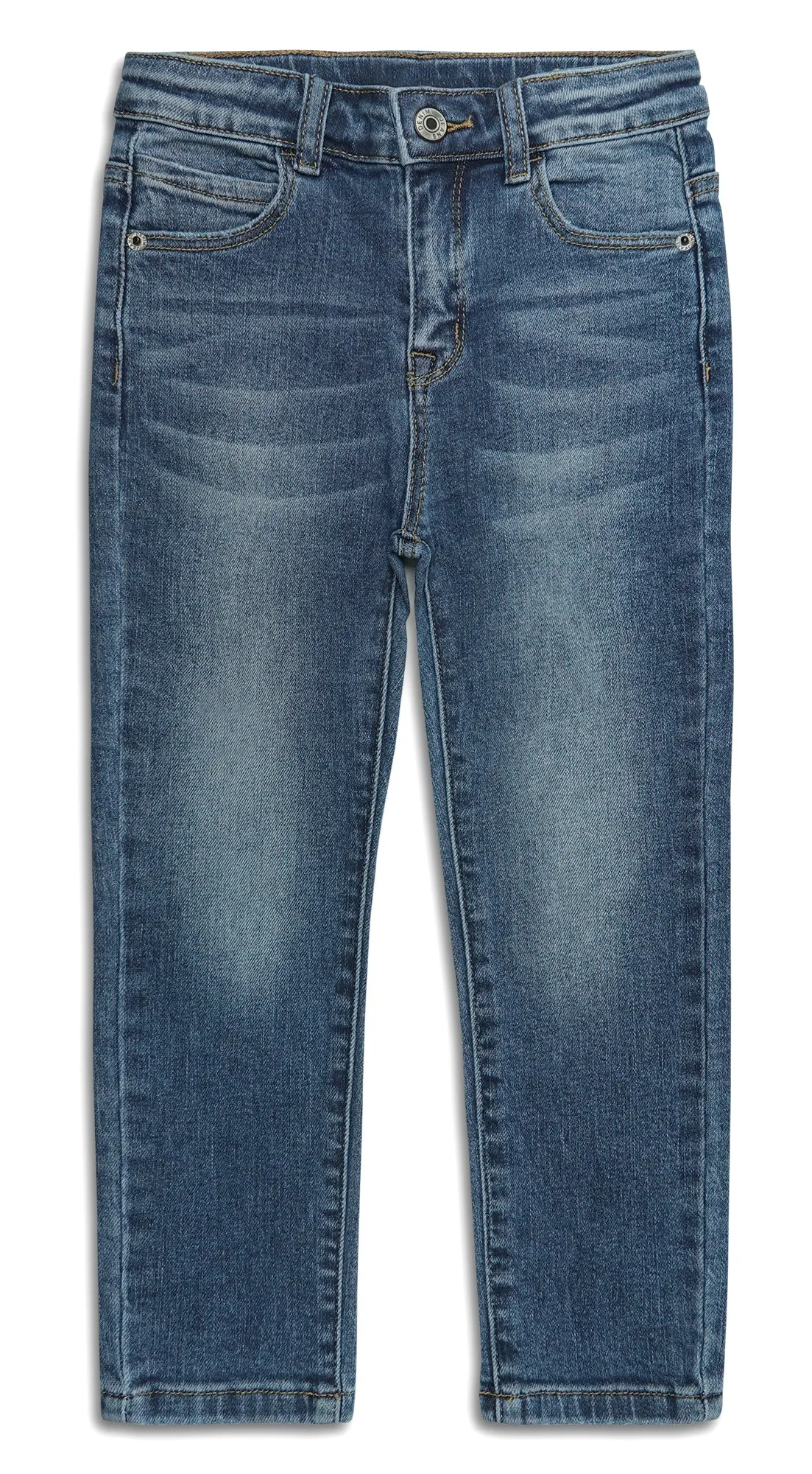 Little Boy Elastic Band Stretchy Washed Soft Slim Cotton Jeans