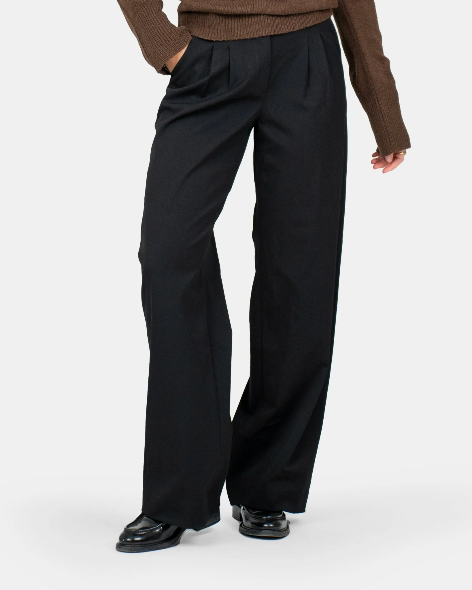 Loose Fit suit pants Sort