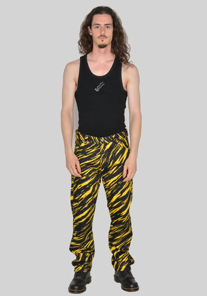 LU'U DAN MP026_DEN TIGER PRINT DENIM JEANS