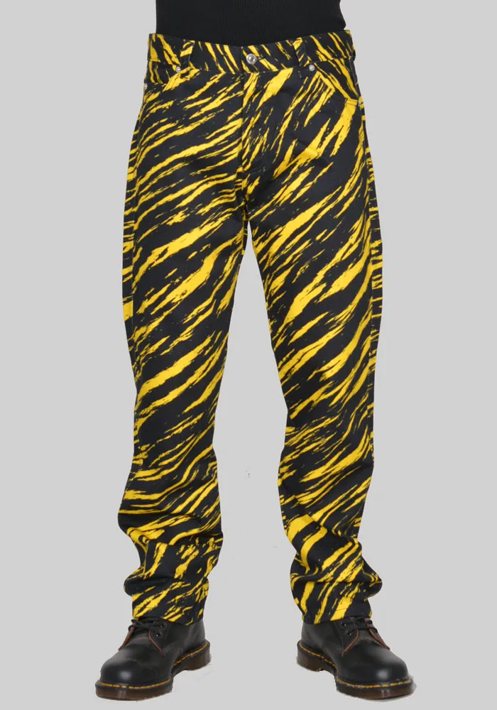 LU'U DAN MP026_DEN TIGER PRINT DENIM JEANS