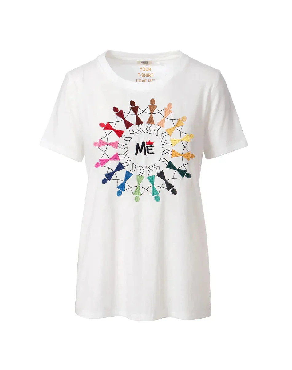 Me 369 Willow Ring Embroidered Tee Shirt