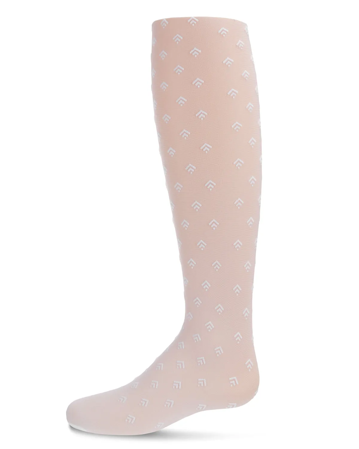 MeMoi Velvet Flocked Wifi Tights White